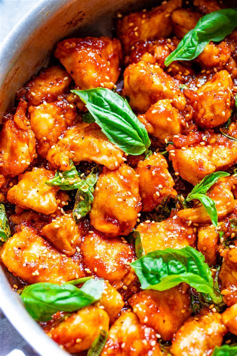 Easy recipe for homemade Thai basil chicken .